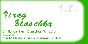 virag blaschka business card